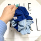 Royal Blue/Baby Blue Colorblock Oversized Scrunchie
