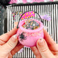 Mini Pink Spider Glitter Cauldron Filled With Snap Clips