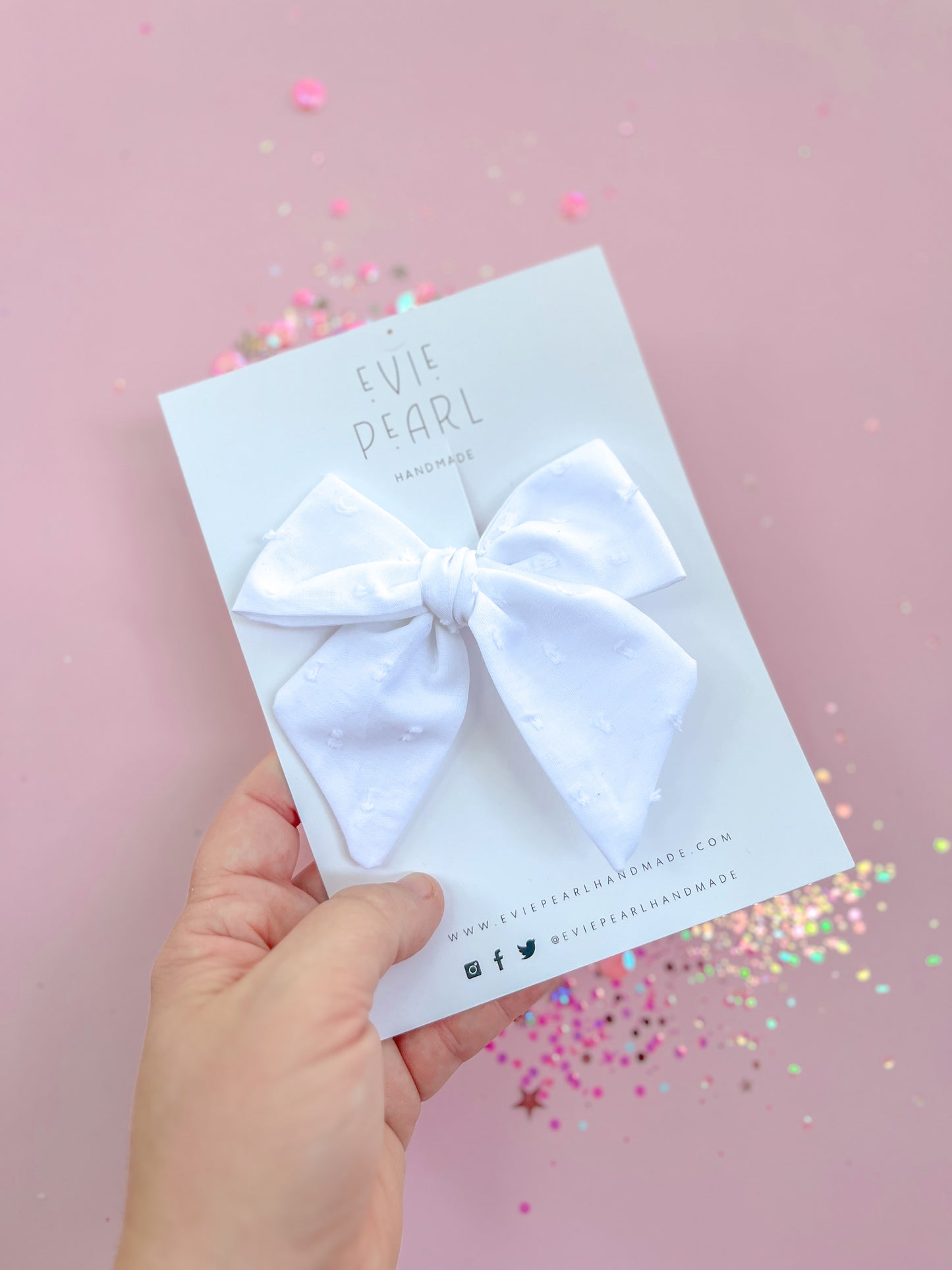 Large White Swiss Dot Pinwheel