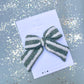 Green Stripe Large Pinwheel Bow