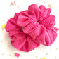 Candy Pink Ribbed Oversized Scrunchy