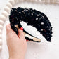 Black Sequins Knotted Headband for Girls & Women