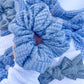 Blue Waffle Oversized Scrunchy for Girls & Women