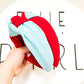 Teal & Red Colorblock Knotted Headband