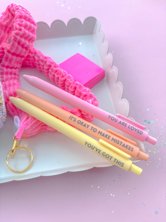Inspiration Pens for Teachers- Pink, Peach & Butter Yellow
