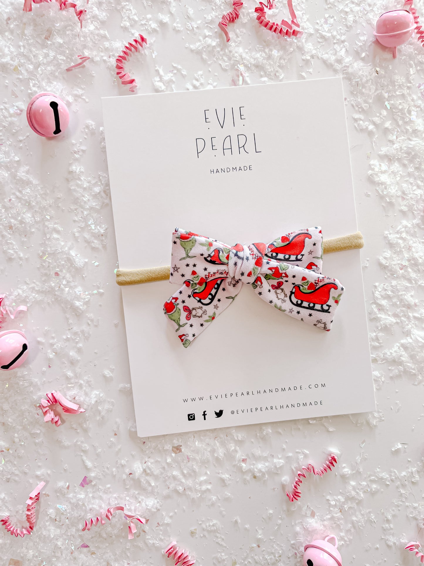 Grinch Sleigh Pinwheel Bow