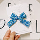 Blue fall floral large bow
