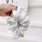 Gray Sweatshirt Neutral Scrunchy