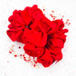 Classic Red Silk Oversized Scrunchy