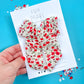 Red Poppy Crinkle Long Tailed Bow