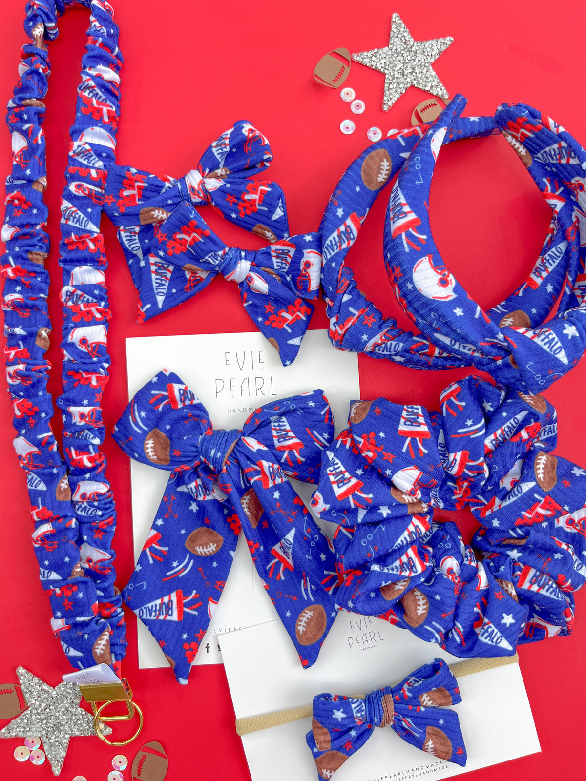 Buffalo Bills Hair Accessories | Bows, Scrunchies & Headbands