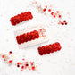 Red Glitter Sparkle Single Snap Clip