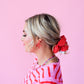 Kasie Red Ribbed Regular Scrunchy