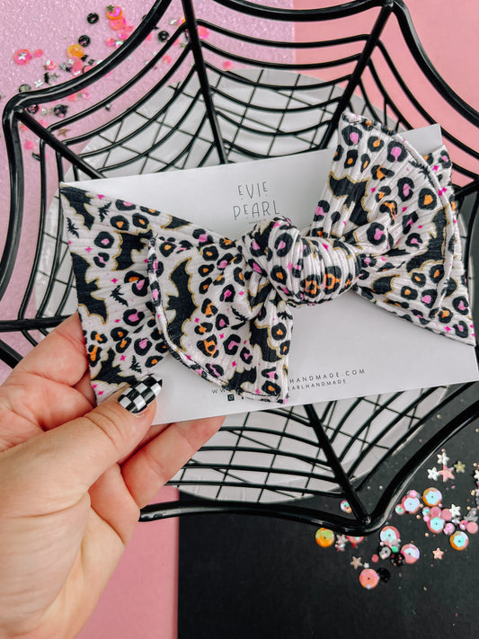 Bat Cheetah Bow Turban for Babies & Toddlers