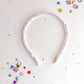 Chunky White Sparkle Glitter Headband