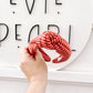 Rust Ribbed Knit Knotted Headband for Girls & Women
