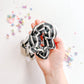 Black Grey White Girl’s Scrunchy