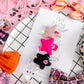 Pink Black Spooky Halloween Party Stars