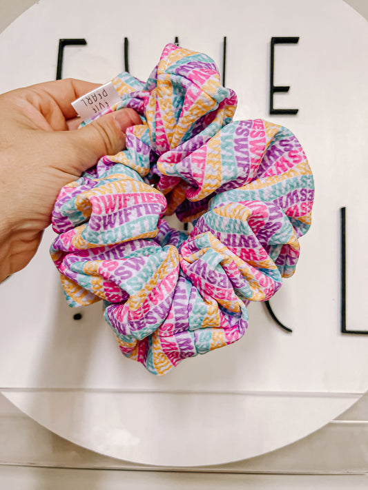 Swiftie Rainbow Oversized Scrunchies