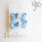 Baby Blue Ribbed Knot Bow Pigtails