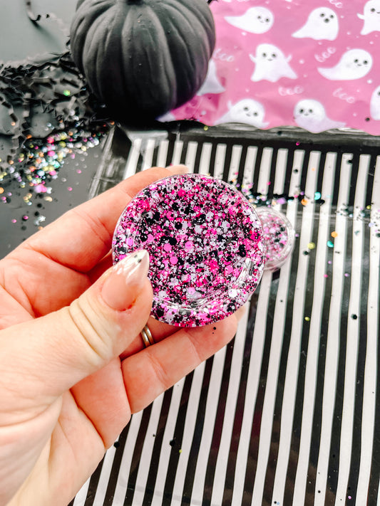 BOO-tiful! - Pink + White + Black Halloween Hair Glitter