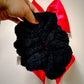 Black Sherpa Oversized Scrunchy