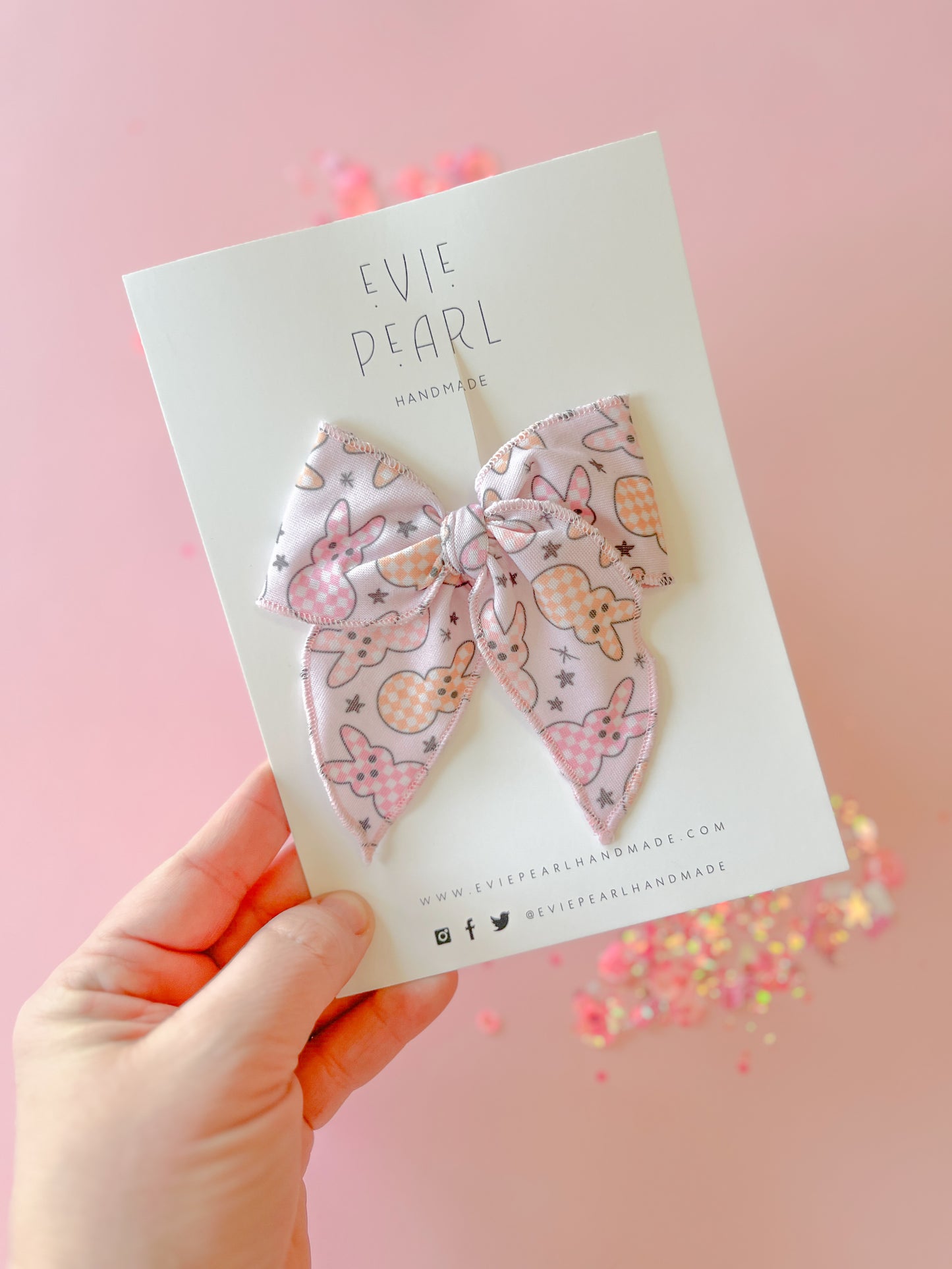 Pink Peep Medium Bow