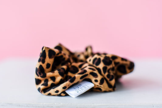 Leopard Knit Regular Scrunchy