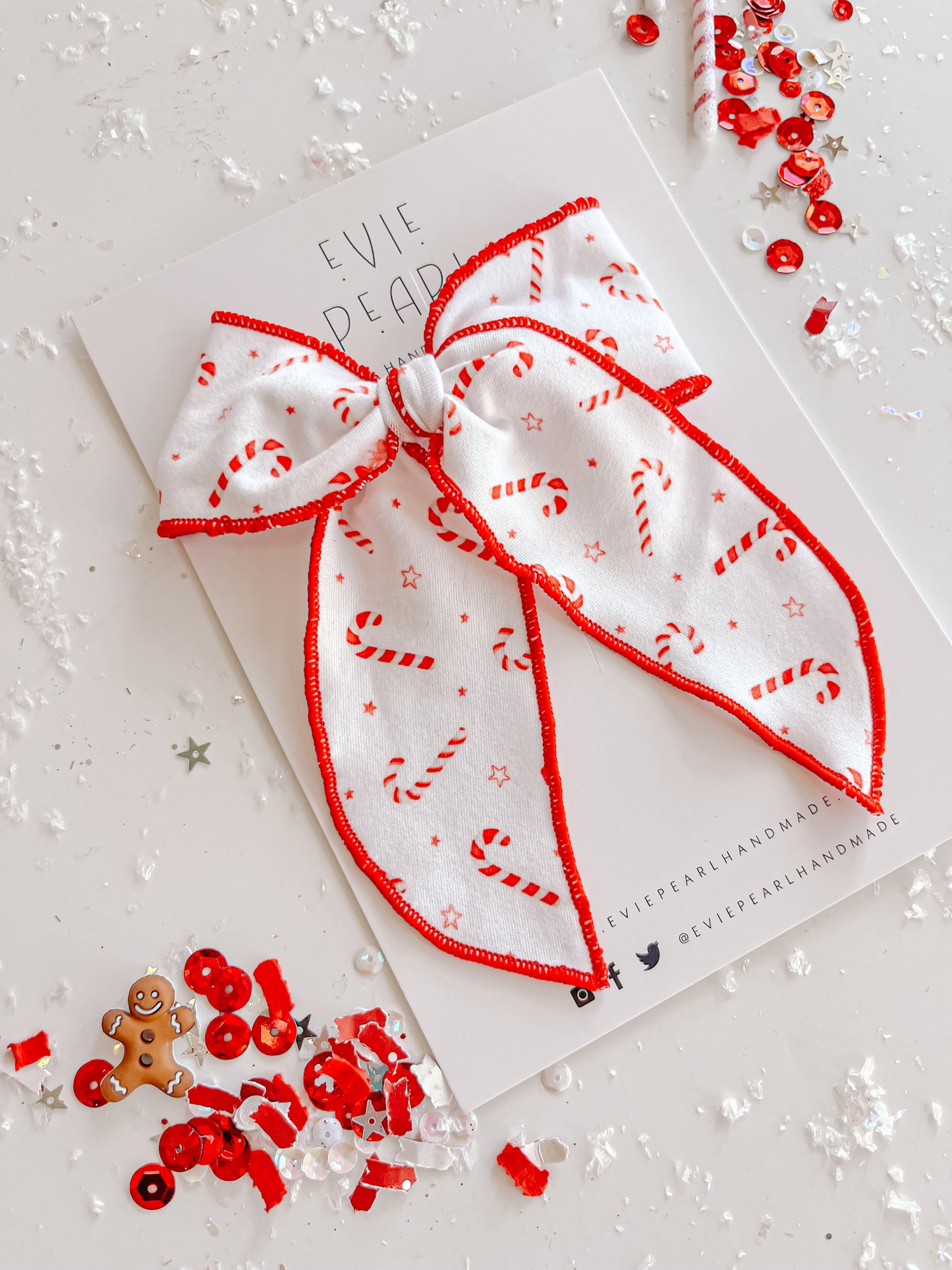 Candy Cane Medium Bow