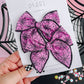 Pink Spider Web Small Pigtail Bow Set