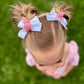 Blue Bunny White Velvet Pigtail Bows