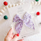 Purple Dot Medium Bow