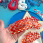 Red Checkered Medium Claw Clip