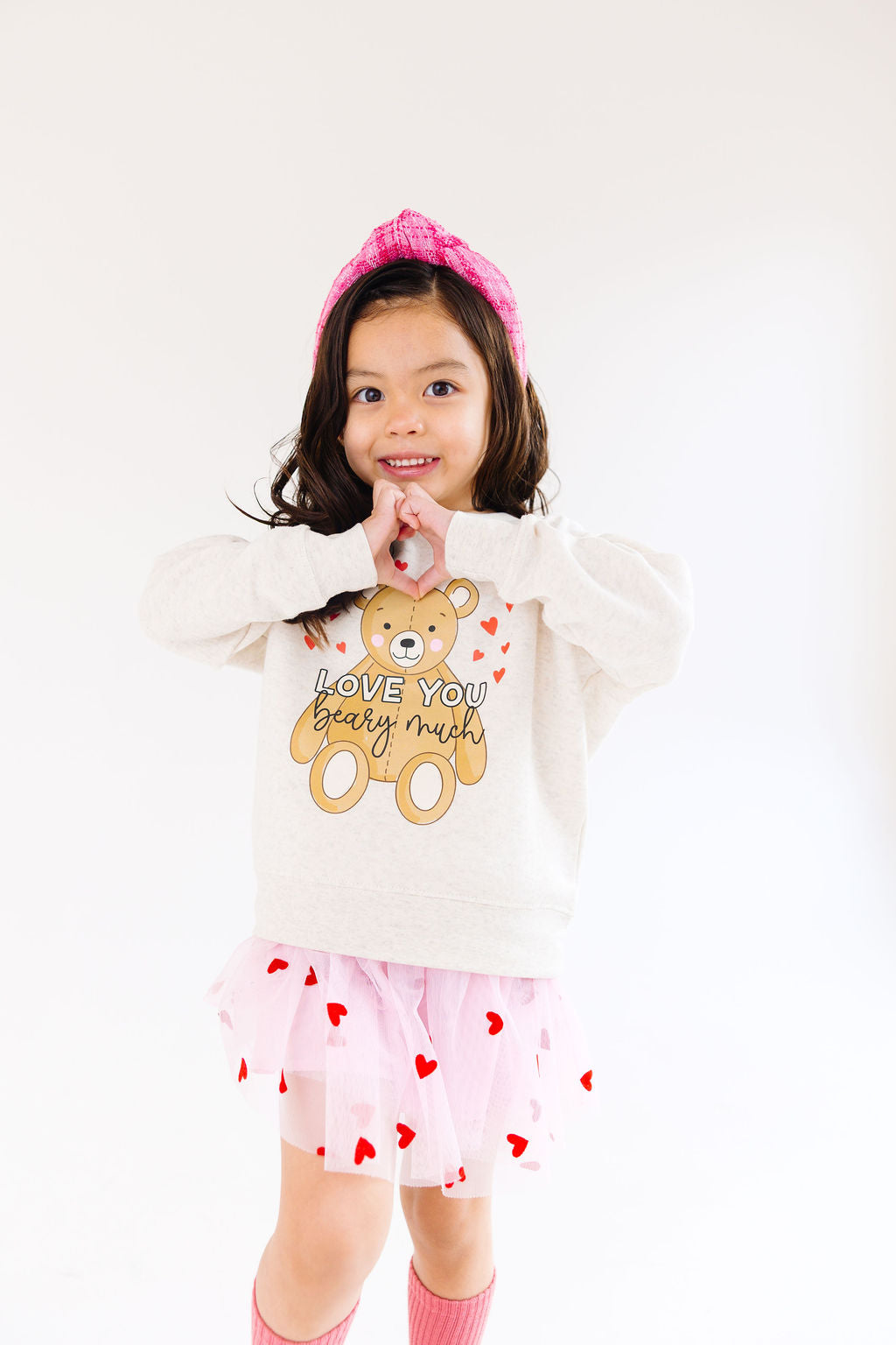 Pink Tweed Knotted Headband for Girls & Women