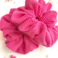 Candy Pink Ribbed Oversized Scrunchy