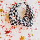 Black & White Checkered Knotted Headband