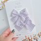 Purple Plaid Small Pigtail Bows