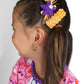 Mini May Collab- Purple Party Stars with Orange glitter snap clip set