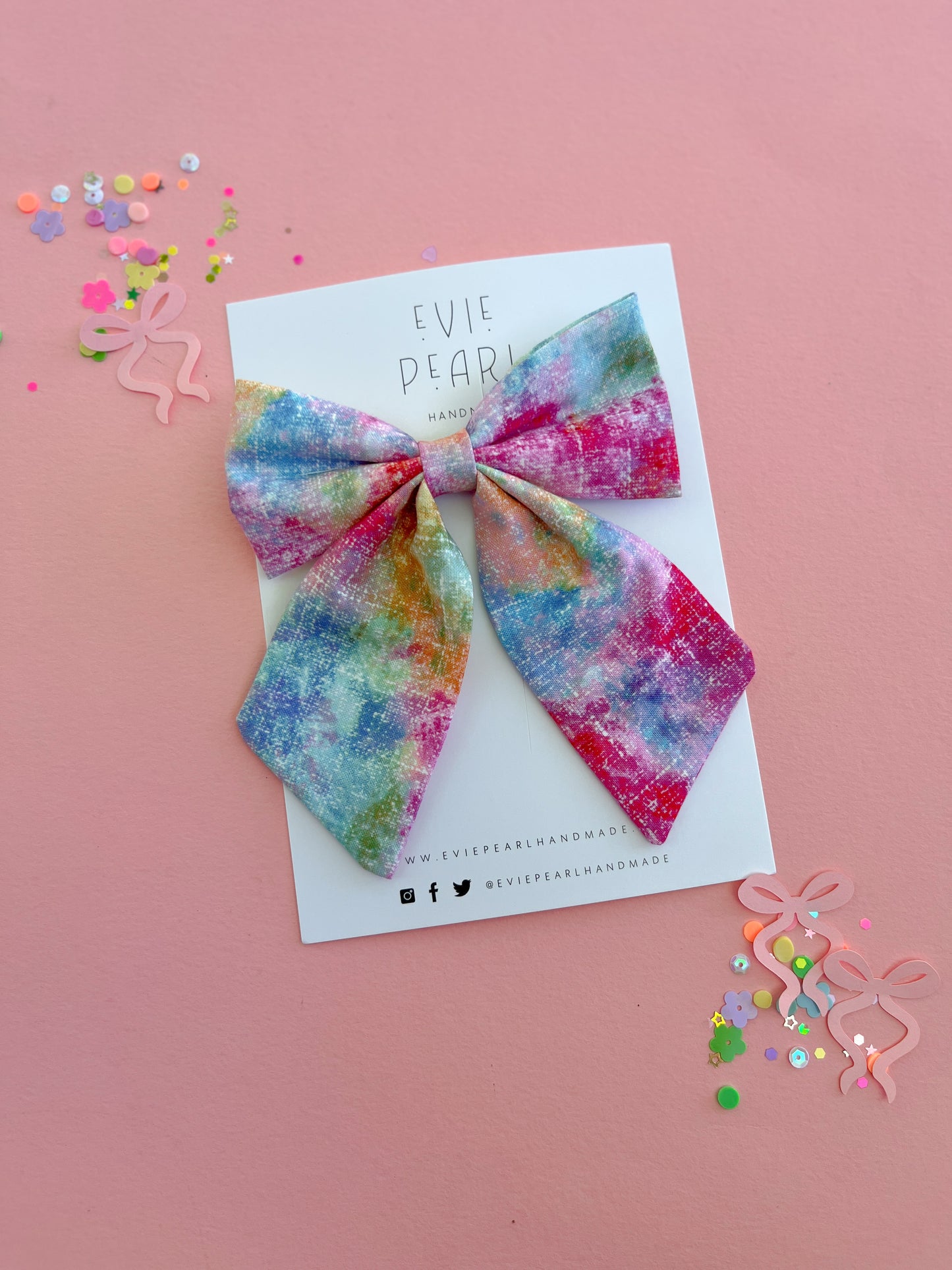 Rainbow Pop Medium Sailor Bow