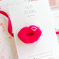 Hot Pink Lips Felt Hair Clip