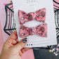 Pink Ghost Knot Bow Pigtails