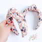 Tan Checkered Mouse Knotted Headband for Girls & Women