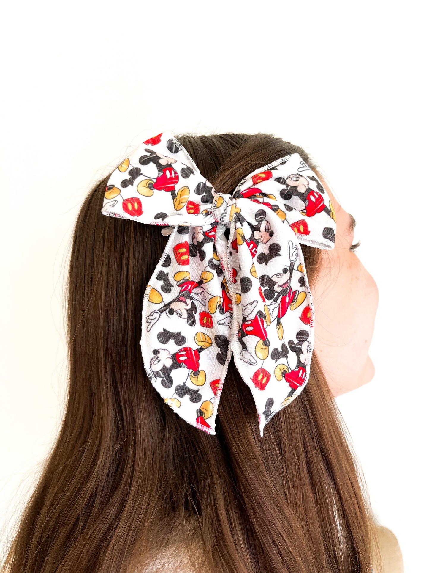 Black White Red Classic Mouse Bow