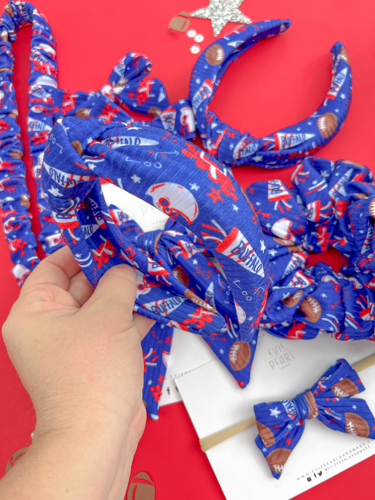 Buffalo Bills Hair Accessories | Bows, Scrunchies & Headbands