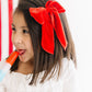 Red Velvet Glitter Oversized Bow