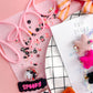 Peach Pink Stripe Pinwheel Pigtails