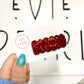 Red Glitter Single Snap Clip