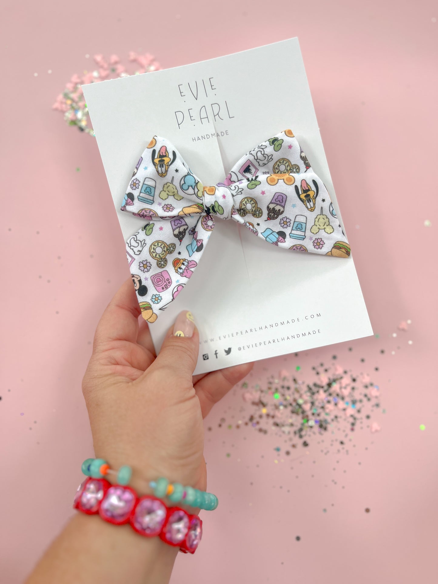 Mickey Snacks Large Pinwheel Bow