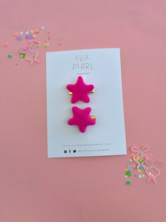 Pink Starburst Clip