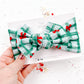 Green Plaid Red Bows Bow Turban for Baby & Toddler Girls